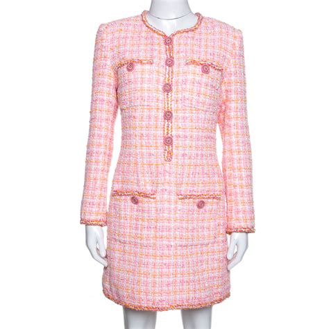 chanel style tweed dress